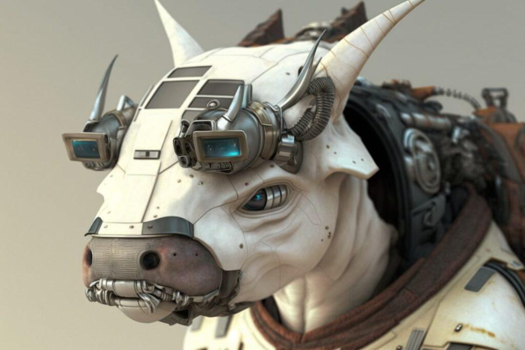 Appa from avatar, high-tech suit