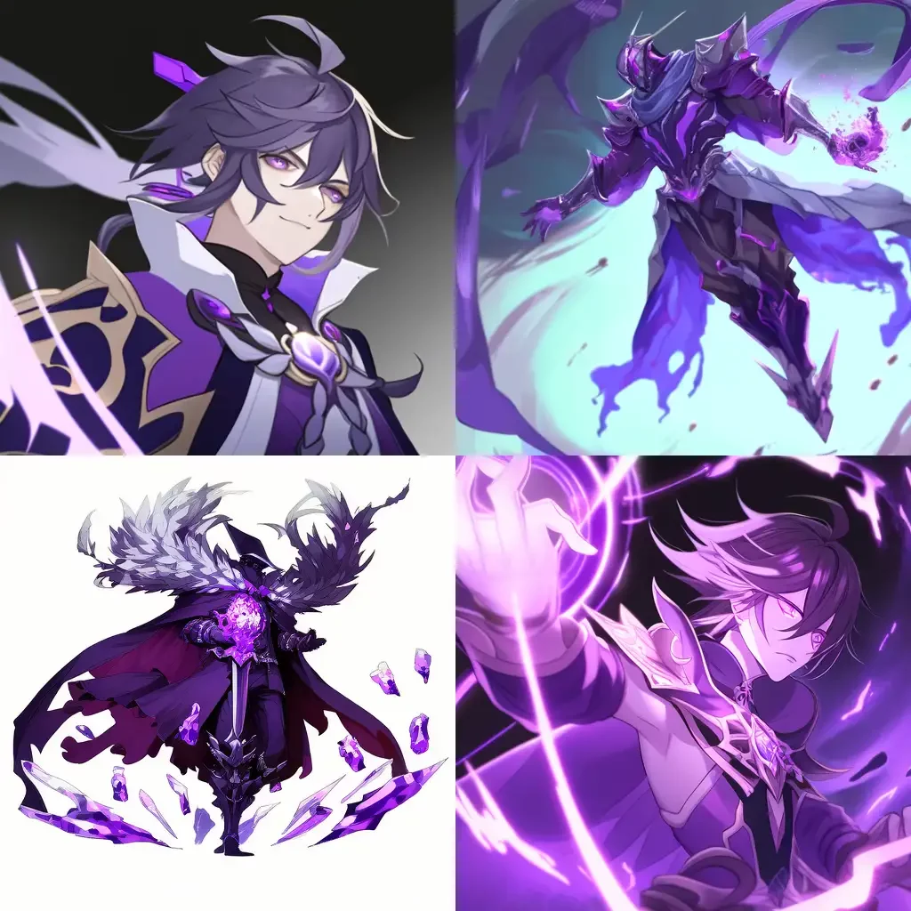 Villain Character with Purple Theme