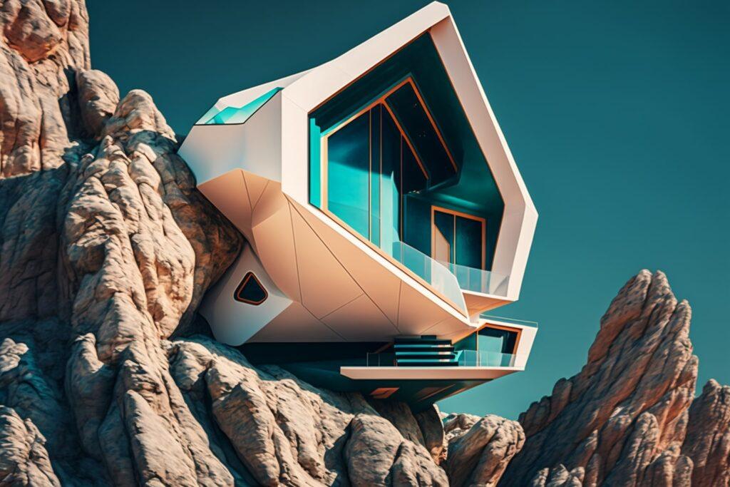 a home perched on a cliff