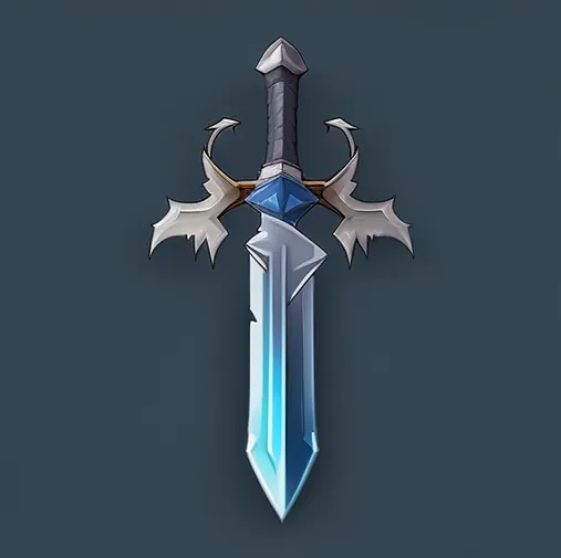 icon of a sword with ice shard blade