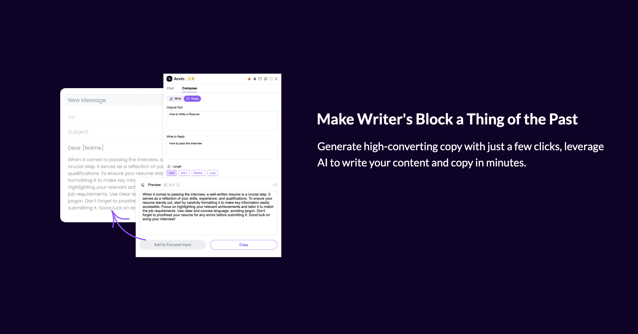 Make writer's block a thing of the past